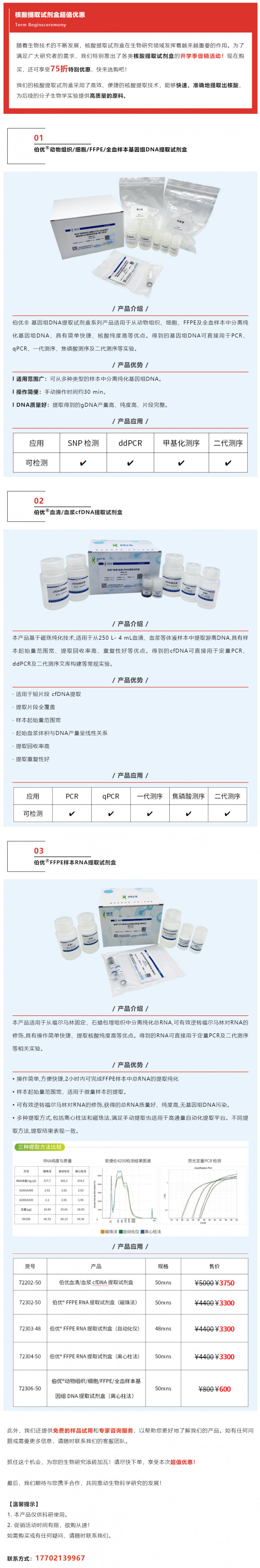 2023-08-31 开学季狂欢 | 核酸提取试剂盒超值优惠，专为生物行业人士打造！